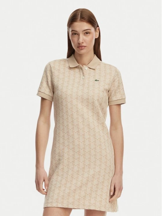 Obrázek produktu Lacoste Každodenní šaty EF2655 Světle béžová Slim Fit