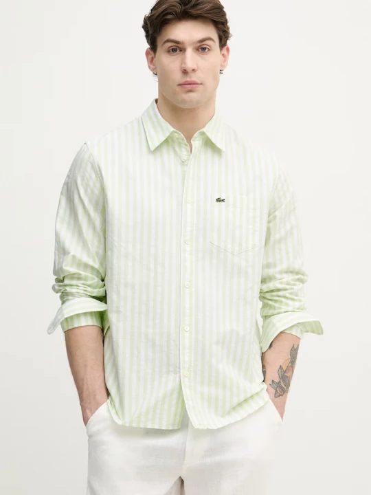 Obrázek produktu Lacoste košile pánská bavlněná zelená