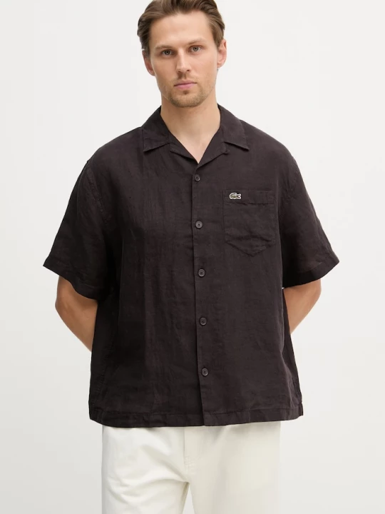 Obrázek produktu Lacoste košile pánská lněná hnědá