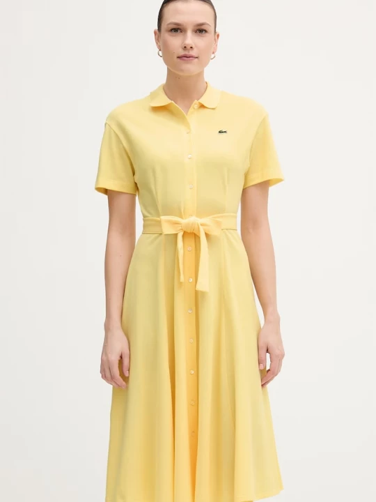 Obrázek produktu Lacoste letní šaty bavlněné žlutá