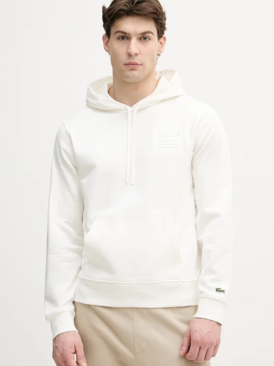 Obrázek produktu Lacoste mikina s kapucí pánská bavlněná béžová