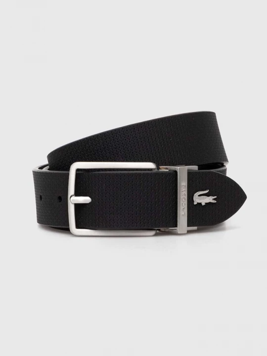Obrázek produktu Lacoste Oboustranný kožený pásek černá