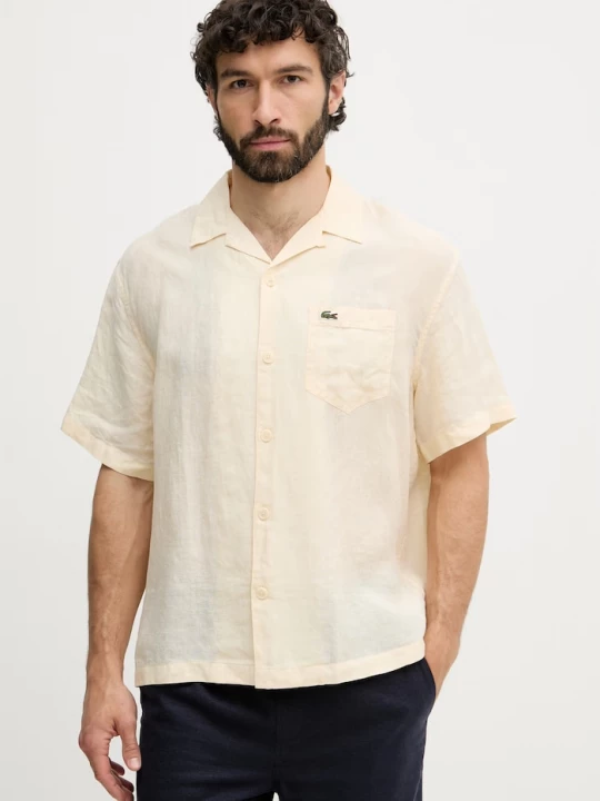 Obrázek produktu Lacoste pánská lněná košile béžová