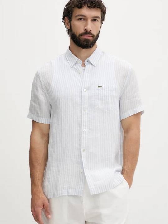 Obrázek produktu Lacoste pánská lněná košile modrá
