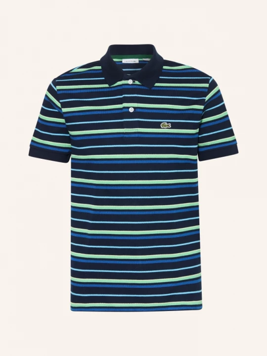 Obrázek produktu Lacoste Piqué Polokošile tmavě modrá / světle zelená / tmavě modrá