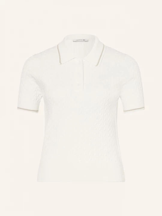 Obrázek produktu Lacoste Pletené Polo Tričko bílá / béžová