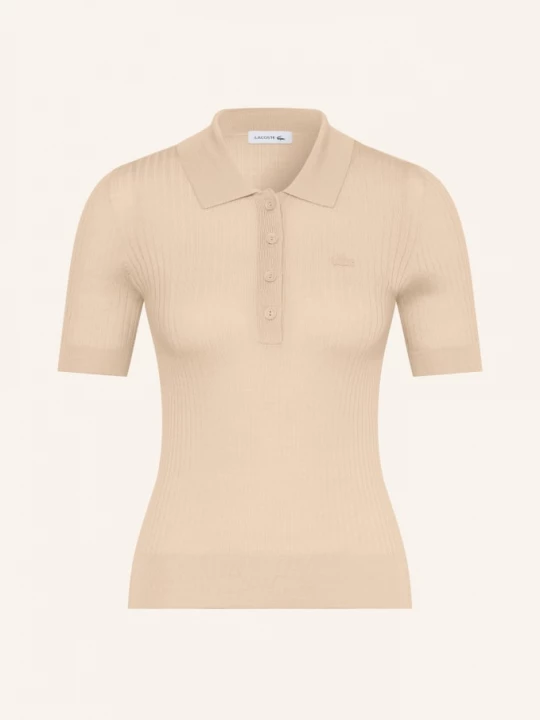 Obrázek produktu Lacoste Pletené Polo Tričko Z Merino Vlny béžová