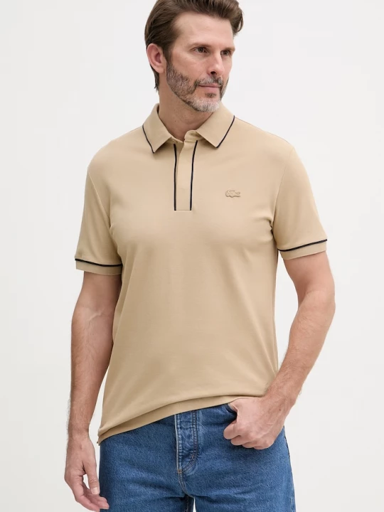 Obrázek produktu Lacoste polo pánské bavlněné elastanem béžová