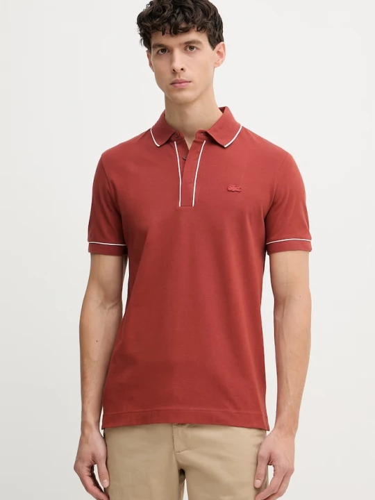 Obrázek produktu Lacoste polo pánské bavlněné elastanem oranžová