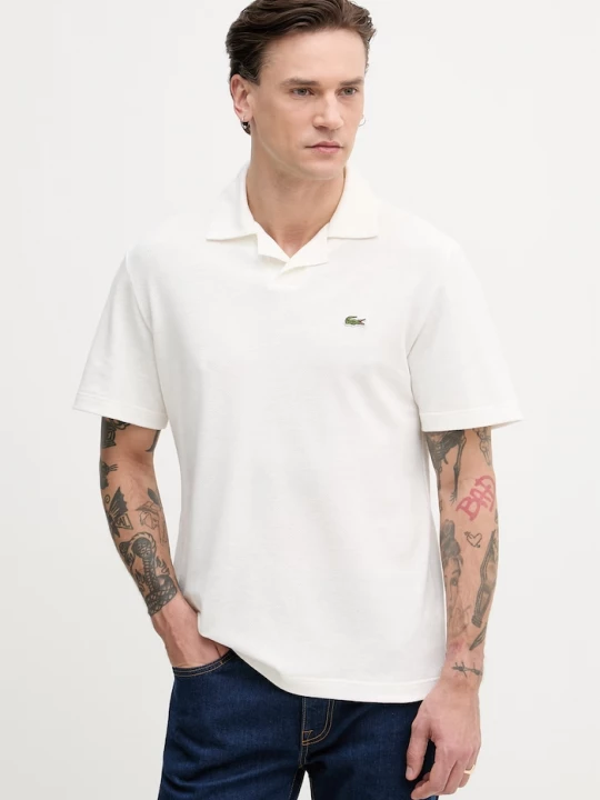 Obrázek produktu Lacoste polo pánské s příměsí lnu béžová