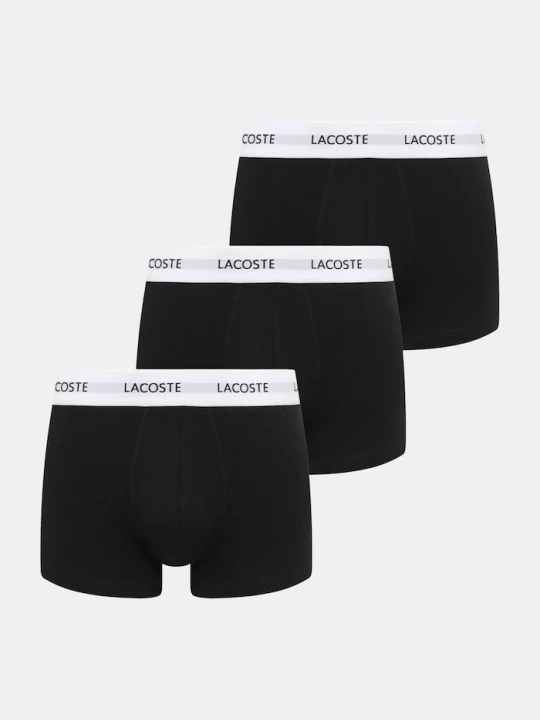 Obrázek produktu Lacoste přiléhavé boxerky pánské bavlněné s elastanem 3-pack černá