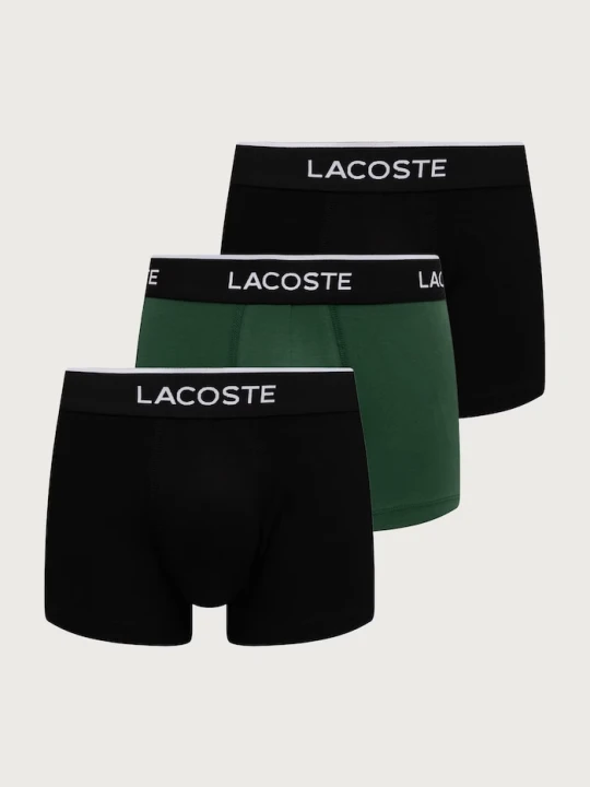 Obrázek produktu Lacoste přiléhavé boxerky pánské bavlněné elastanem 3-pack zelená