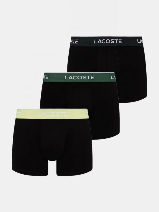 Obrázek produktu Lacoste přiléhavé boxerky pánské bavlněné s elastanem 3-pack černá