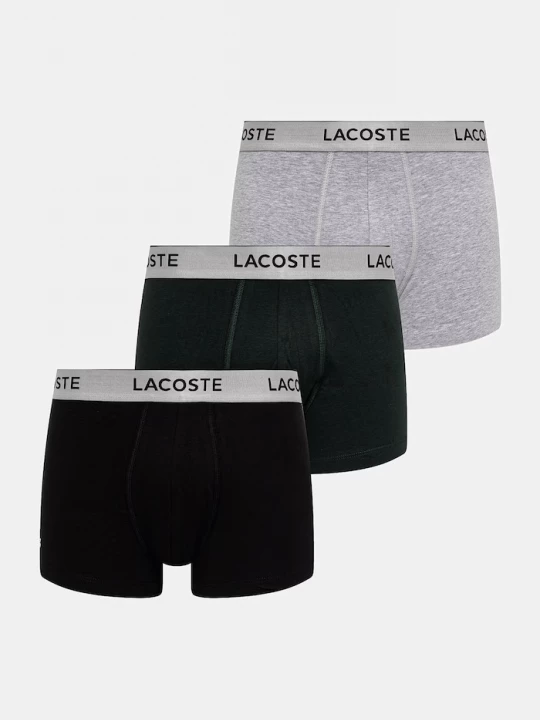 Obrázek produktu Lacoste přiléhavé boxerky pánské s bavlnou 3-pack černá