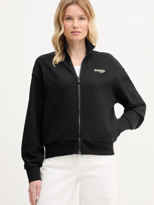Obrázek produktu Lacoste rozepínací mikina dámská s bavlnou černá