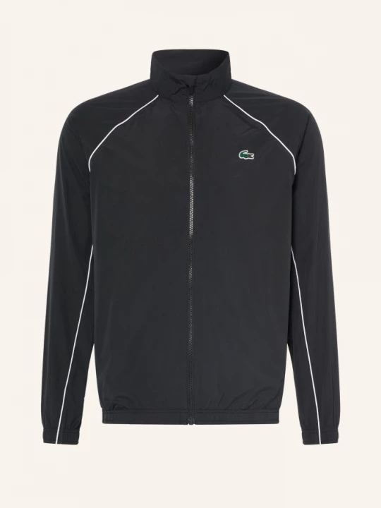 Obrázek produktu Lacoste Sportovní Bunda černá / tmavě zelená / bílá