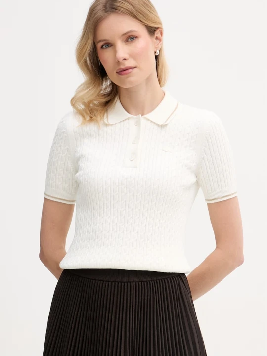 Obrázek produktu Lacoste svetrové polo dámské s bavlnou béžová