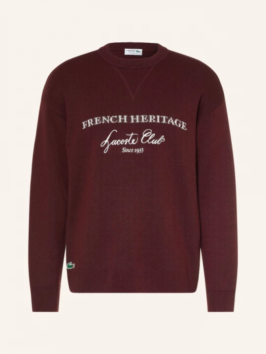 Obrázek produktu Lacoste Svetry tmavě červená / bílá