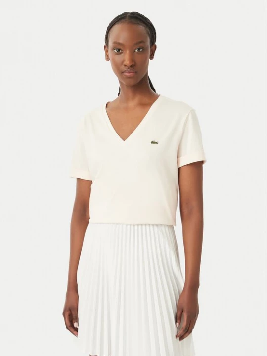 Obrázek produktu Lacoste T-Shirt TF7300 Krémová Regular Fit