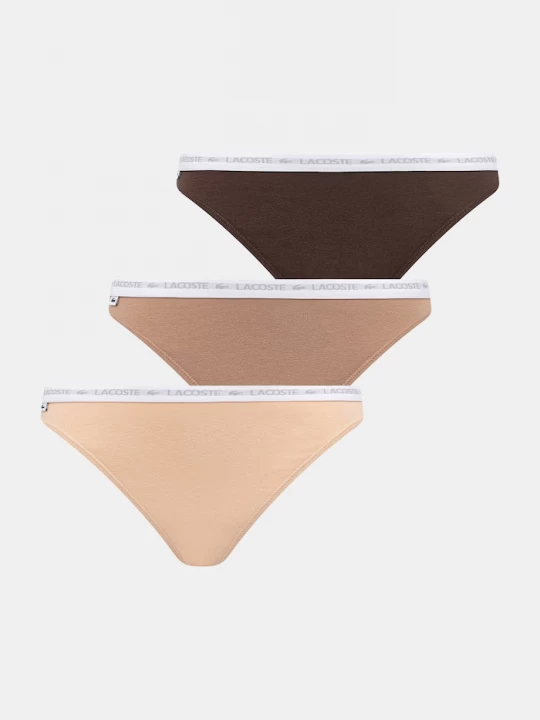 Obrázek produktu Lacoste tanga dámské bavlněné s elastanem 3-pack