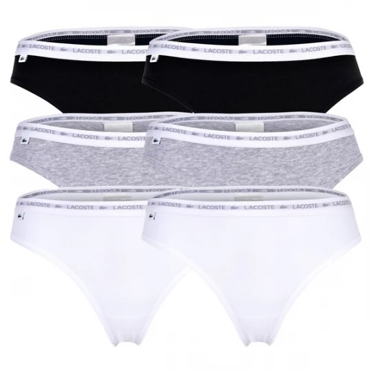 Obrázek produktu LACOSTE Tanga šedá / černá / bílá