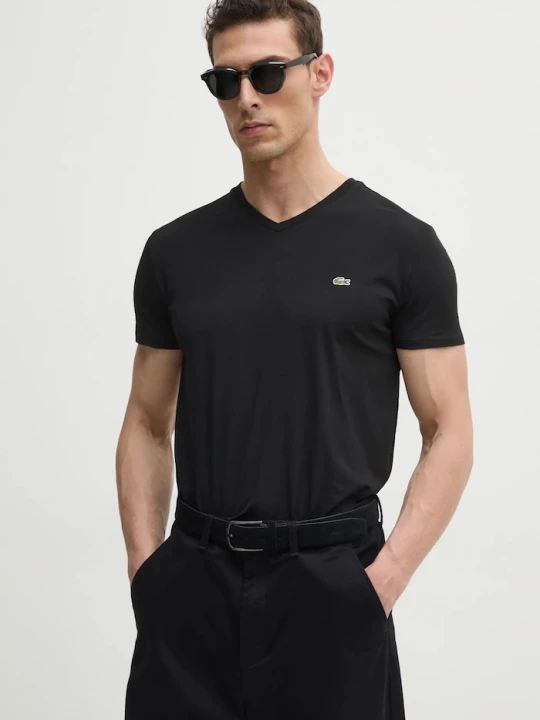 Obrázek produktu Lacoste tričko pánské bavlněné černá