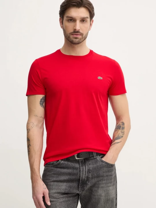 Obrázek produktu Lacoste tričko pánské bavlněné červená