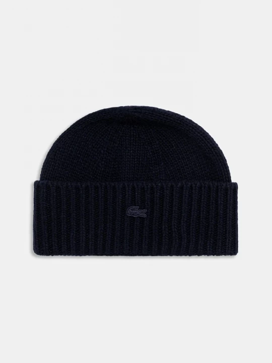 Obrázek produktu Lacoste pletená čepice vlněná námořnická modř