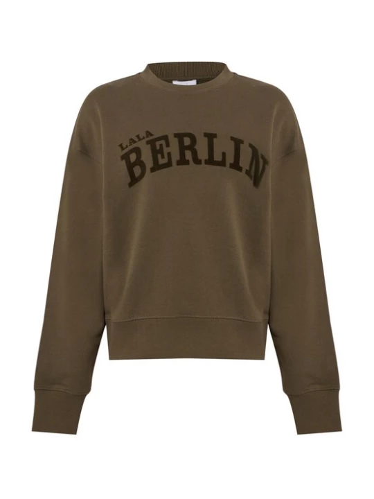 Obrázek produktu Lala Berlin Mikina tmavě hnědá / olivová