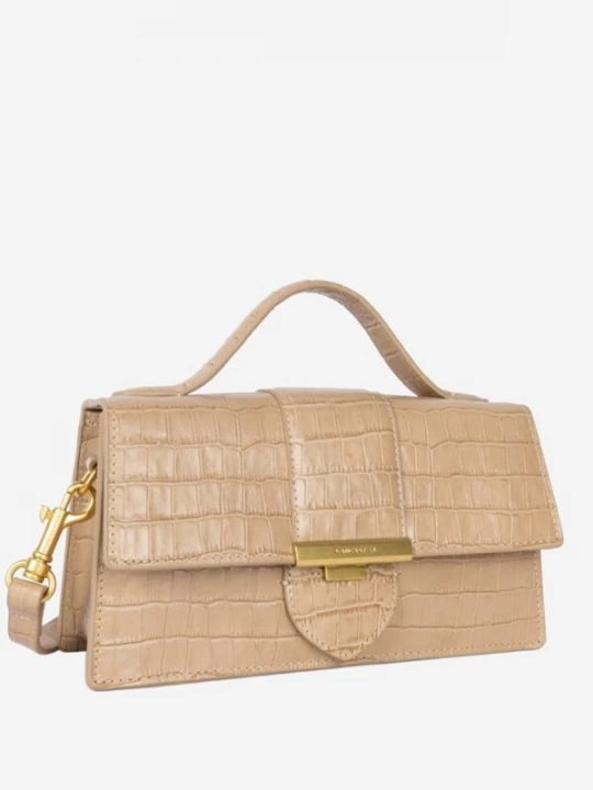 Obrázek produktu LANCASTER Paris Kabelka 'Lancaster Sac baguette A rabat avec fermoir M Croco Ily Naturel' béžová