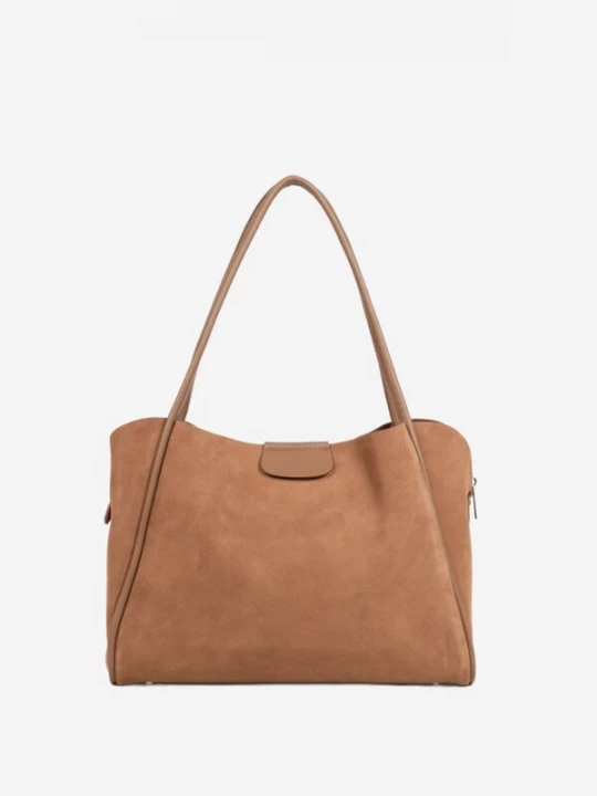 Obrázek produktu LANCASTER Paris Nákupní taška 'Lancaster Sac cabas épaule Aimantée L Suède Ida Moka' hnědá