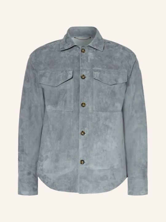 Obrázek produktu Lardini Kožená Overshirt černošedá