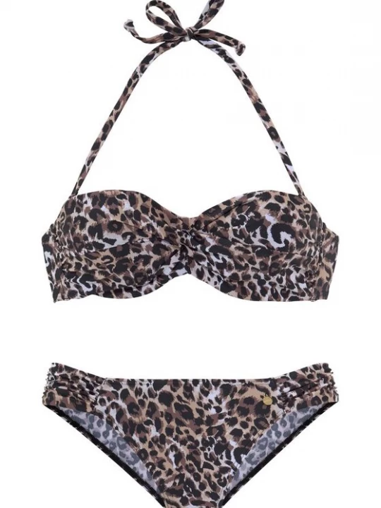 Obrázek produktu LASCANA Bikiny  hnědá / černá / přírodní bílá