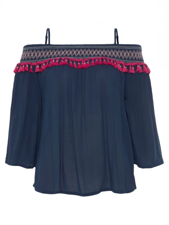 Obrázek produktu LASCANA Halenka  krémová / námořnická modř / růžová / magenta