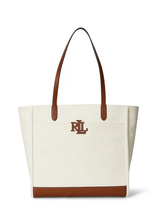 Obrázek produktu Lauren Ralph Lauren Bavlněná kabelka Lauren Ralph Lauren béžová