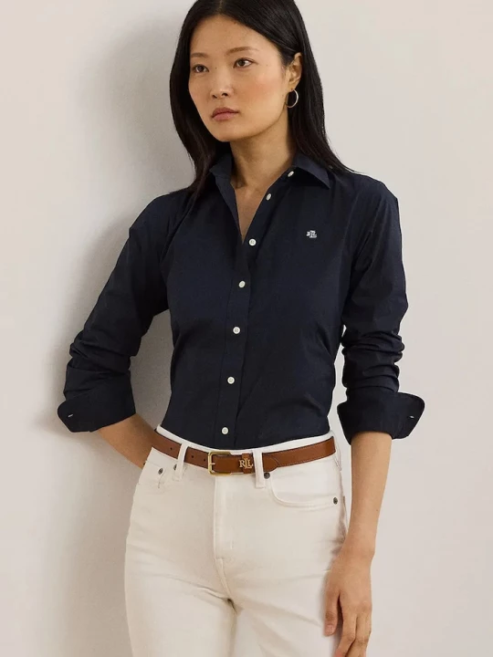 Obrázek produktu Lauren Ralph Lauren Bavlněná košile Lauren Ralph Lauren námořnická modř