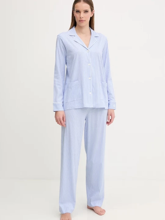 Obrázek produktu Lauren Ralph Lauren Bavlněné pyžamo Lauren Ralph Lauren modrá