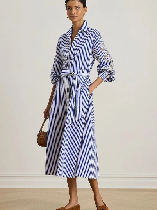 Obrázek produktu Lauren Ralph Lauren Bavlněné šaty Lauren Ralph Lauren modrá
