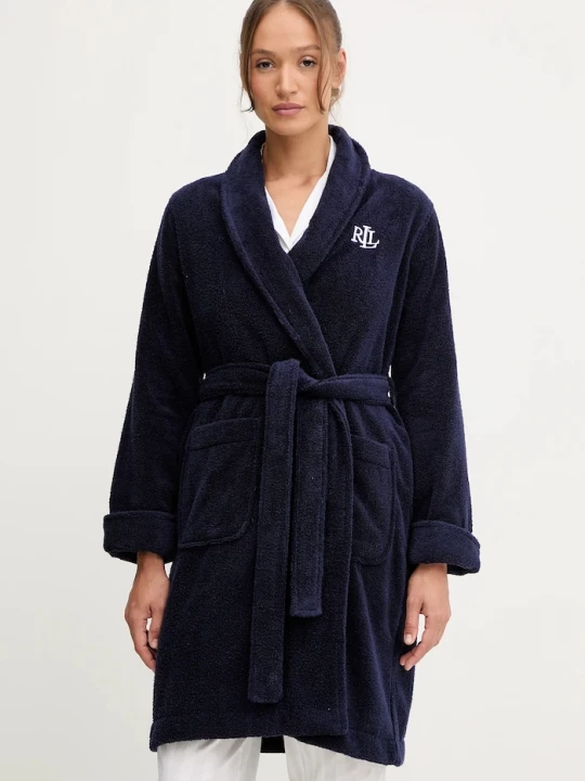 Obrázek produktu Lauren Ralph Lauren Bavlněný župan námořnická modř