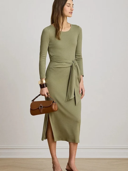 Obrázek produktu Lauren Ralph Lauren bodycon šaty bavlnou zelená