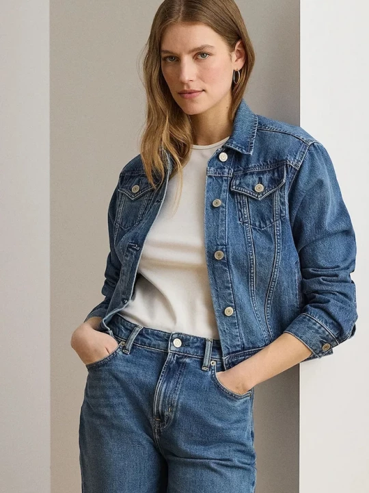 Obrázek produktu Lauren Ralph Lauren bunda dámská džínová modrá