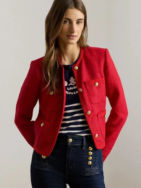 Obrázek produktu Lauren Ralph Lauren dámské sako lněné červená