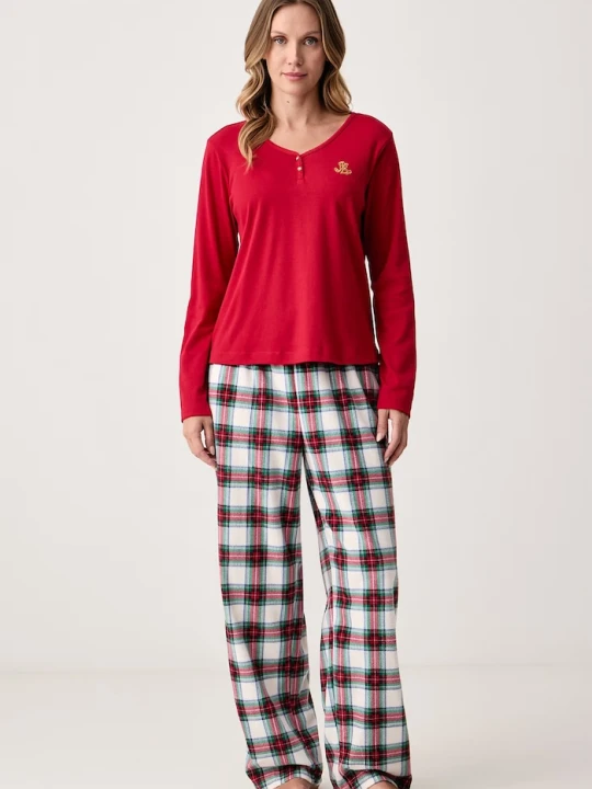 Obrázek produktu Lauren Ralph Lauren dvoudílné pyžamo dámské červená