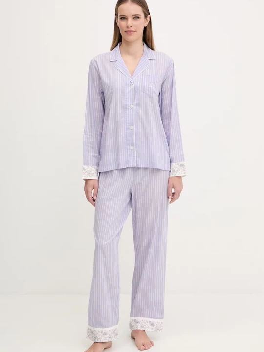 Obrázek produktu Lauren Ralph Lauren dvoudílné pyžamo dámské fialová