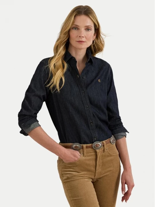Obrázek produktu LAUREN RALPH LAUREN džínová košile 200B20825001 Tmavomodrá Regular Fit