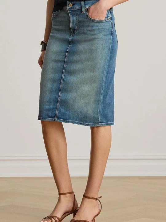 Obrázek produktu Lauren Ralph Lauren Džínová sukně Lauren Ralph Lauren modrá