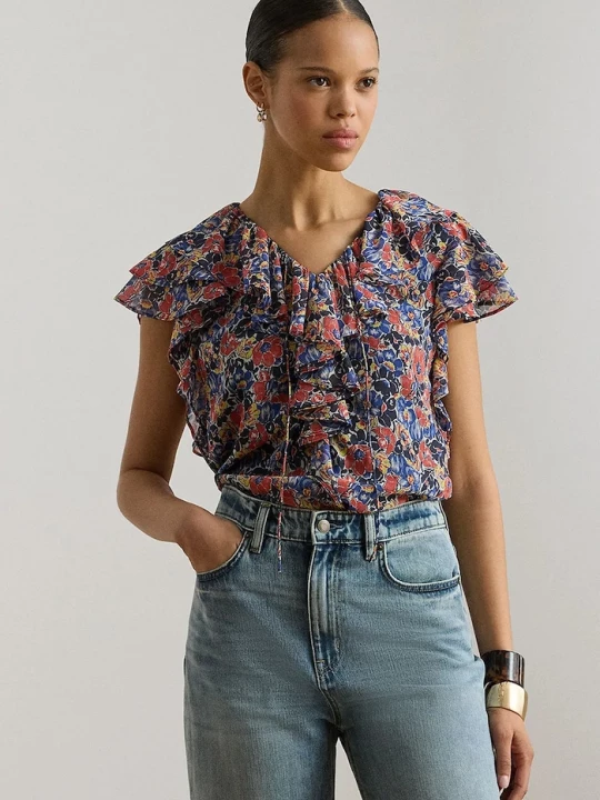 Obrázek produktu Lauren Ralph Lauren halenka s volánkem dámská
