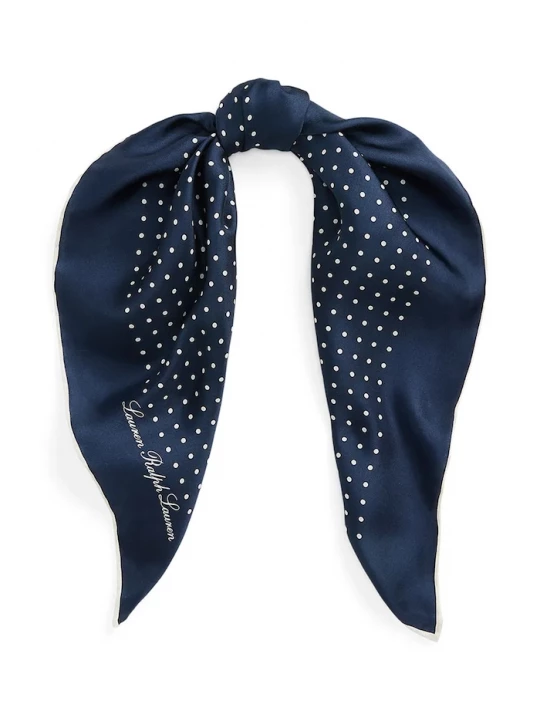 Obrázek produktu Lauren Ralph Lauren Hedvábný šátek Lauren Ralph Lauren námořnická modř