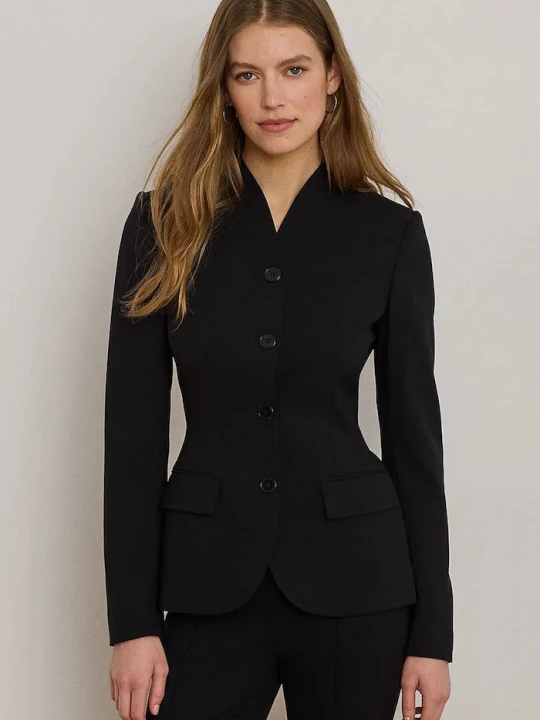 Obrázek produktu Lauren Ralph Lauren jednořadé sako dámské s vlnou černá