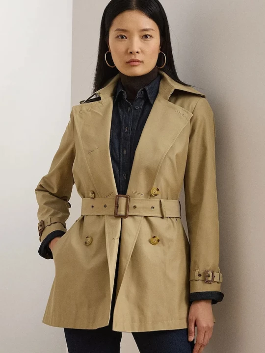 Obrázek produktu Lauren Ralph Lauren kabát dámský s bavlnou béžová